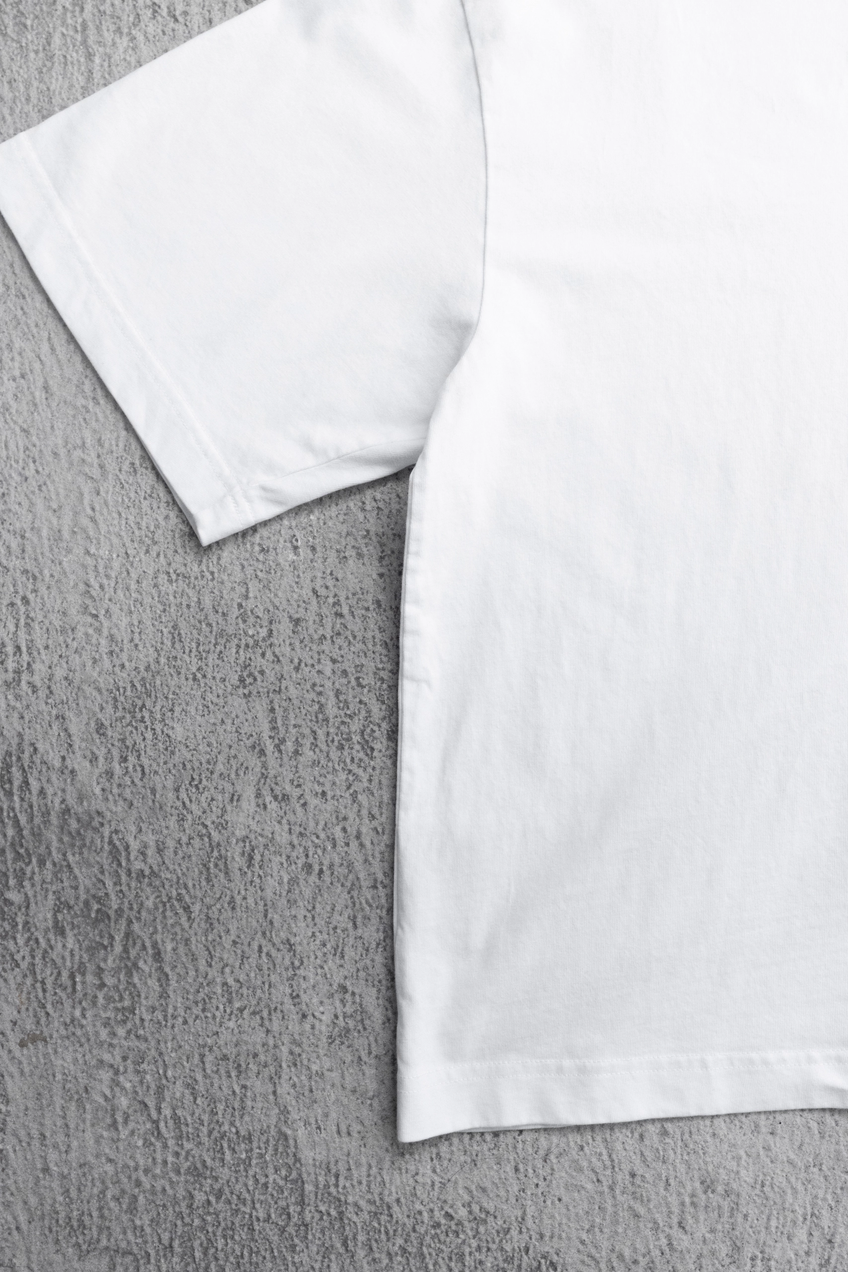 detailed shot for a white t-shirt