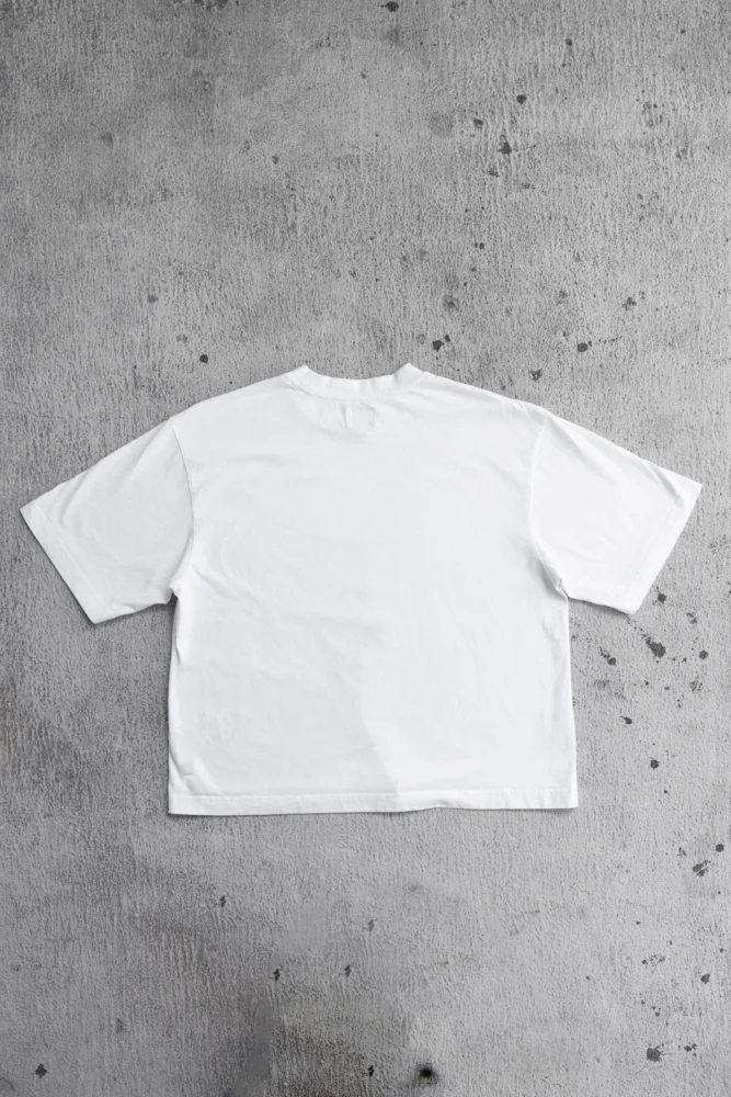 back of a white t-shirt