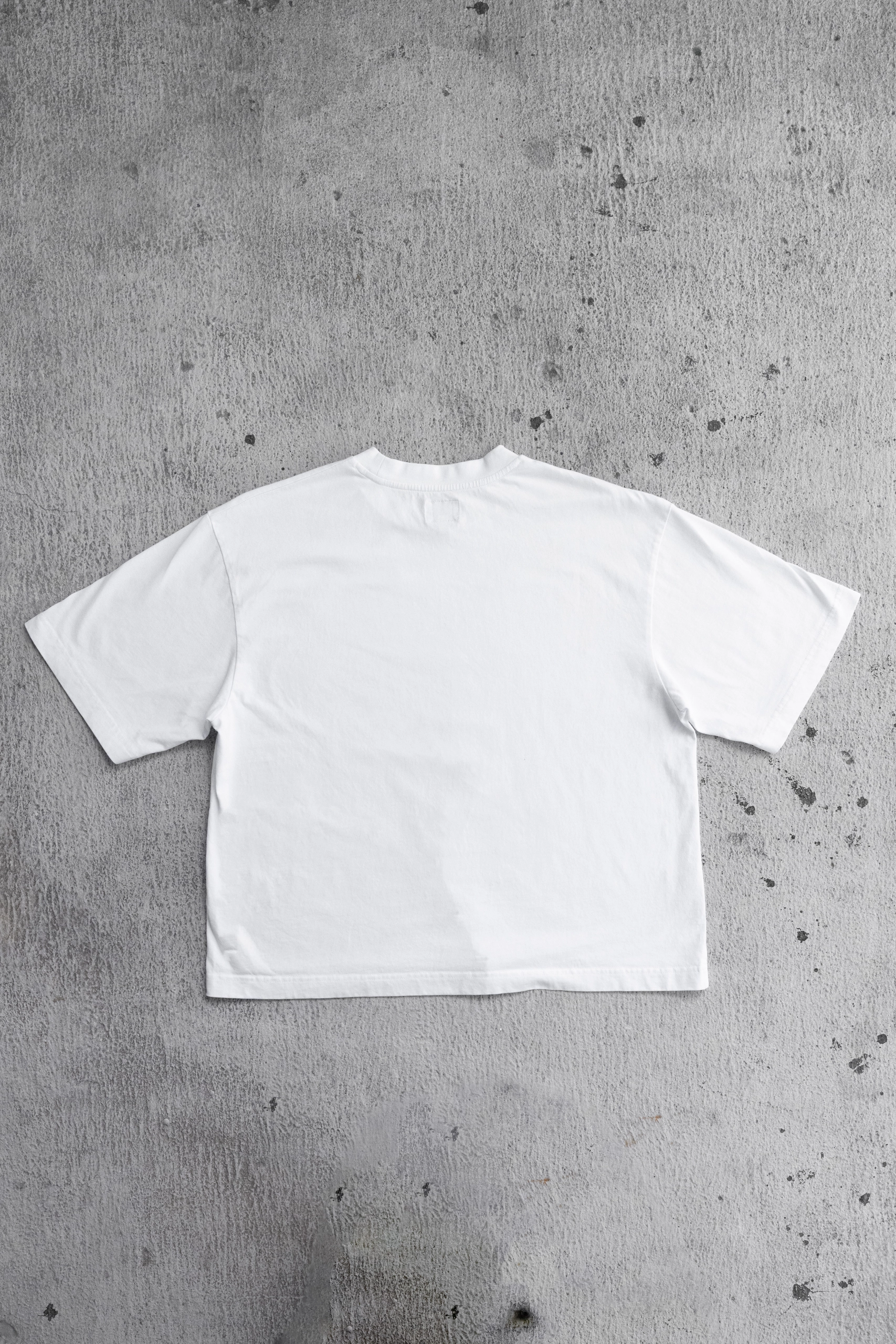 back of a white t-shirt